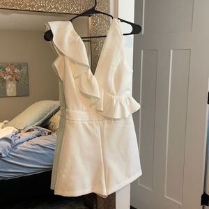DO + BE white ruffle Romper